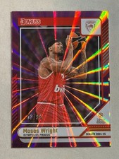 2024-25 Donruss Euroleague Purple Laser Moses Wright /99 #41 Olympiacos Piraeus
