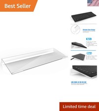 Clear Acrylic Tilted Computer Keyboard Holder for Easy Ergonomic Typing, Upgr...