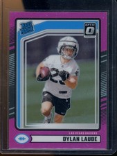 2024 Donruss - Optic Rated Rookies Preview Pink Dylan Laube RC Raiders #372