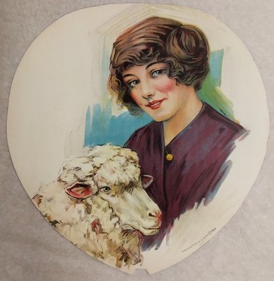 c1910 Ad Hand Fan Sample - chromolithographed - E. Nash H869