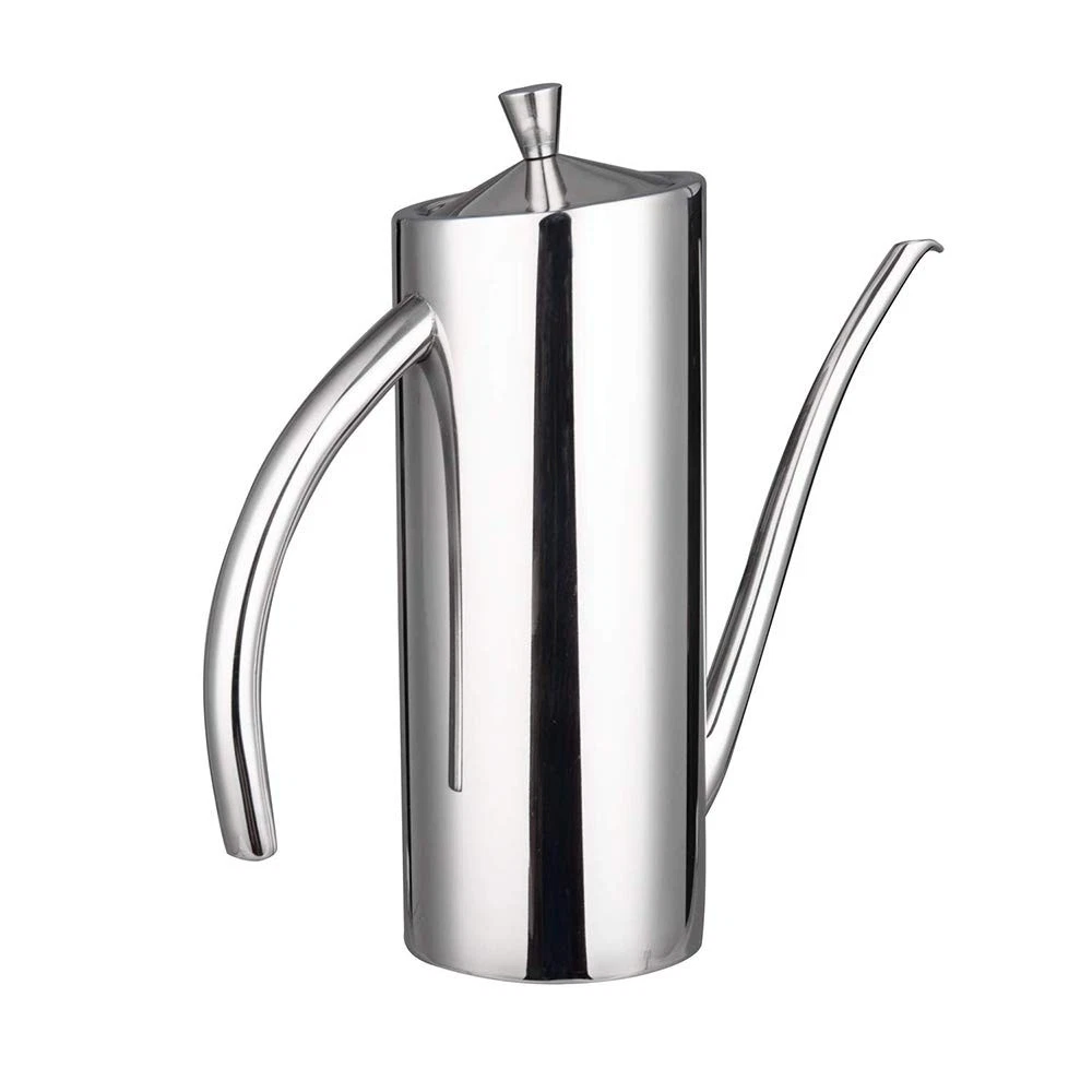 Oil Dispenser Bottle 700ml Stainless Steel with Handle Olive Oil Pourer Stopper Pot S...