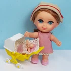 Vtg. Mattel Liddle Kiddles FLORENCE NIDDLE Doll, Outfit, Hat, Shoes, Buggy, Baby