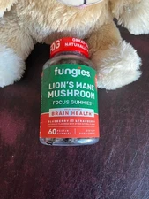 Lion's Mane Mushroom Gummies, Blueberry and Strawberry, 60 Pectin Gummies