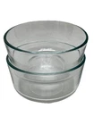 PYREX Lot - 2 BOWLS 7201  Glass 4-Cup 1 Qt Food Storage Bowl Made in USA NO LIDS