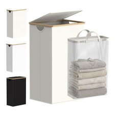 efluky Laundry Basket with Lid and Removable Bag, 100L Tall Laundry Hamper wi...