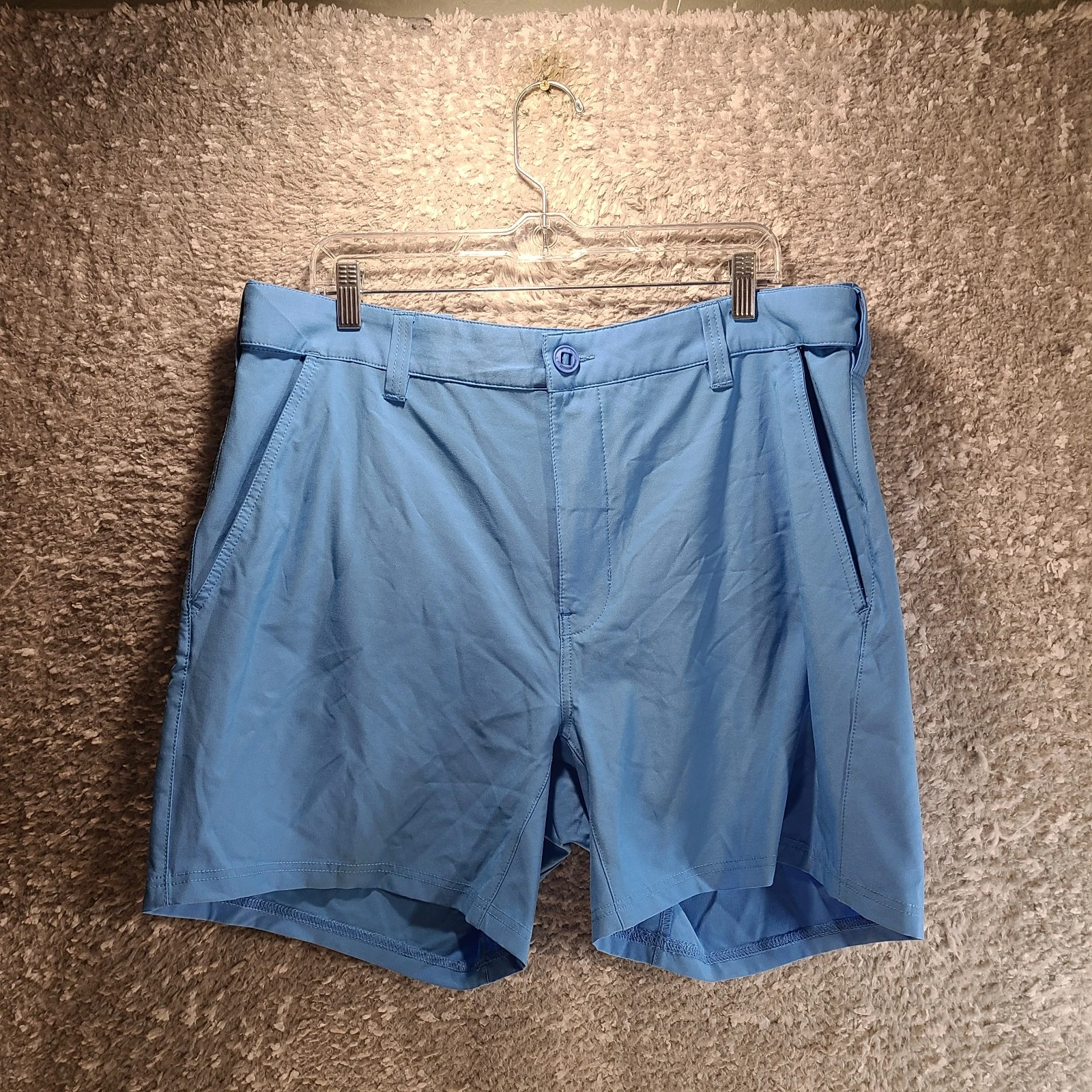 Huk Low Country Performance Men’s Shorts 6" Blue XL Polyester Pockets