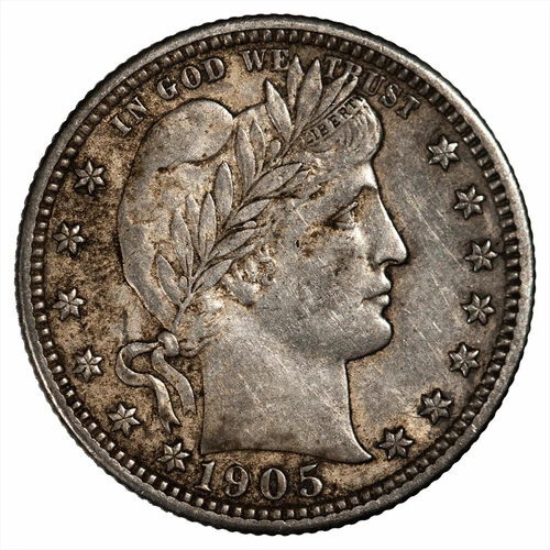 1905 Barber Quarter 25C Raw