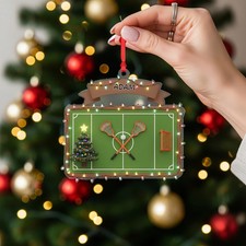 Personalized Lacrosse Field Christmas Ornament with Name 2D Acrylic 3.5inch