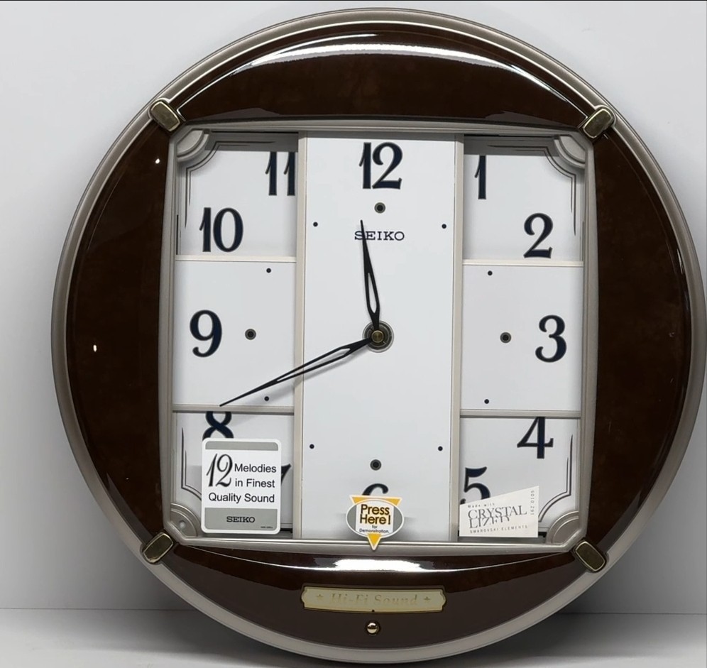 Seiko Melodies In Motion Musical Clock Hi-Fi Sound New, Test