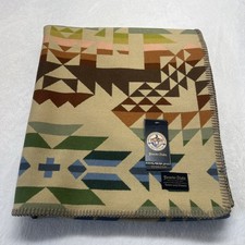 NWT Pendleton Beaver State Opal Springs Jacquard Unnapped Throw Blanket 64x80"