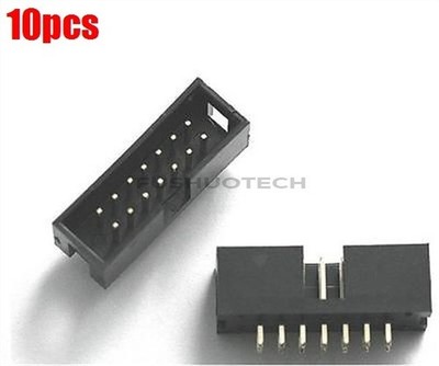 10Pcs 2 Row 14P DC3-14P For   Ribbon Cable Straight Jtag Socket Connector lz #yi