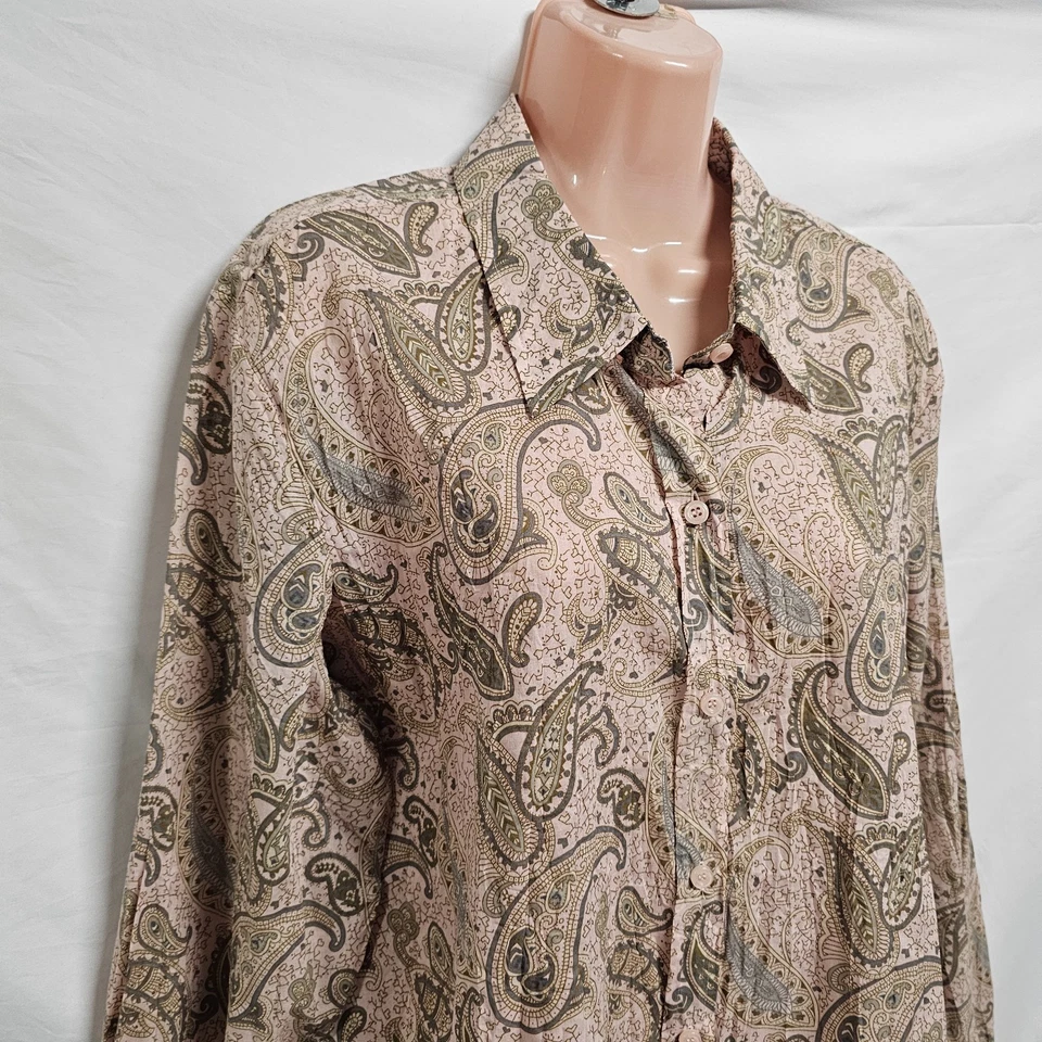 Liz & Co. Career Top Blouse Shirt Women Size XL Thin Woven Cotton - Image 2 of 4