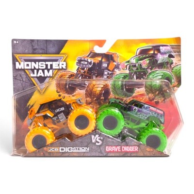 Monster Jam Series 36 JCB DIGatron vs Grave Digger 1:64 2-Pack [DAMAGED BOX]