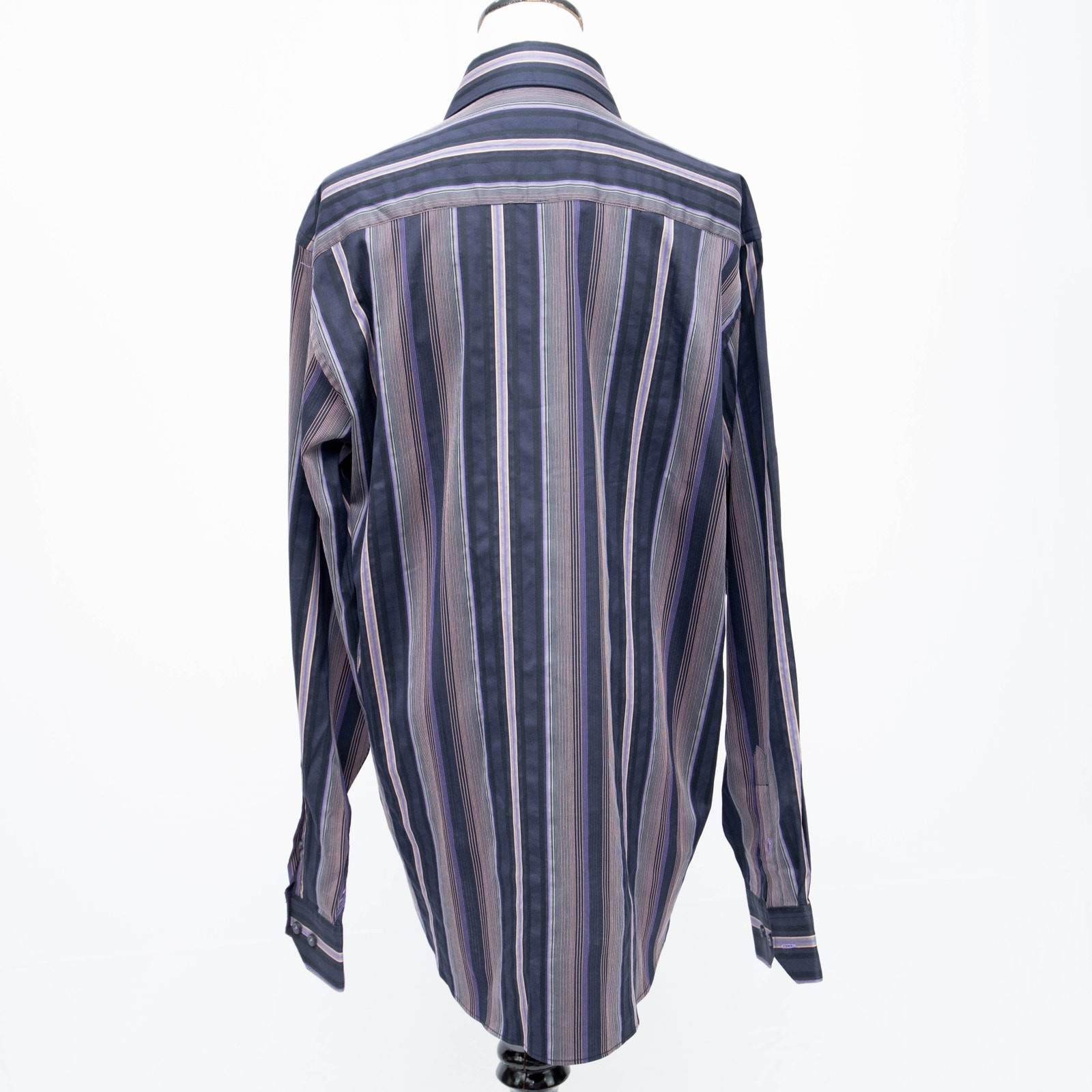 Bugatchi Multi-Color Striped Button Down Shirt Si… - image 3