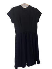 Target Exhilaration Medium Textured Skater Dress All Black Zippered