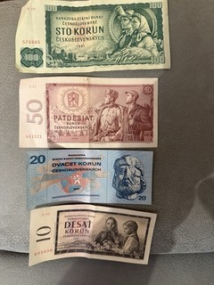 Banknoten aus der Tschechoslowakei