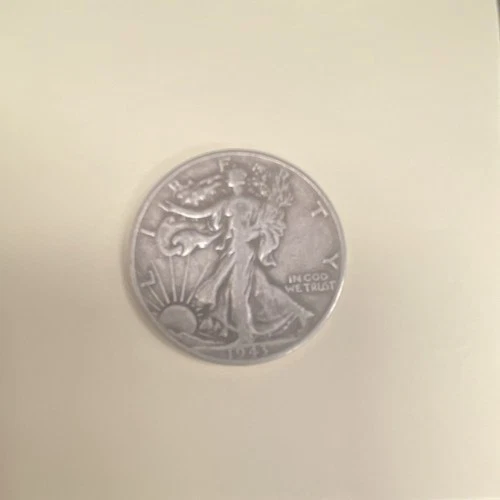1943 Liberty Walking Half Dollar Silver Circulated Business Strike 50C Coin