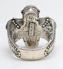 KONSTANTINO Cross Ring Blue Topaz 925 Silver & 18K Yellow Gold Accents w/Pouch — photo 5