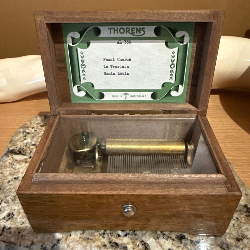 Vintage Thorens 3 Song Music Box AL 336 Faust Chorus La Traviata Santa Lucia