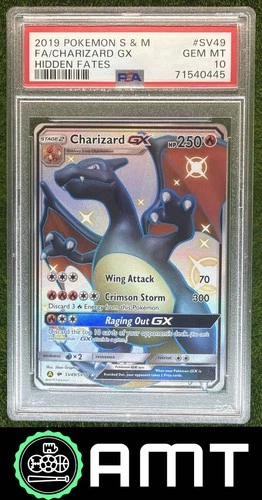 Charizard GX Shiny Holo PSA 10 2019 SM Hidden Fates Shiny Vault #SV49/SV94 0445