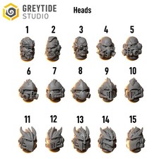 10 Pack - Head Upgrades - Anvil Wardens- GreyTide Studios