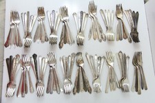 LOT DE 100 COUVERTS FOURCHETTES À SALADE SANS ARGENT MONO VINTAGE ARTISANAT RÉUTILISATION RÉUTILISABLE