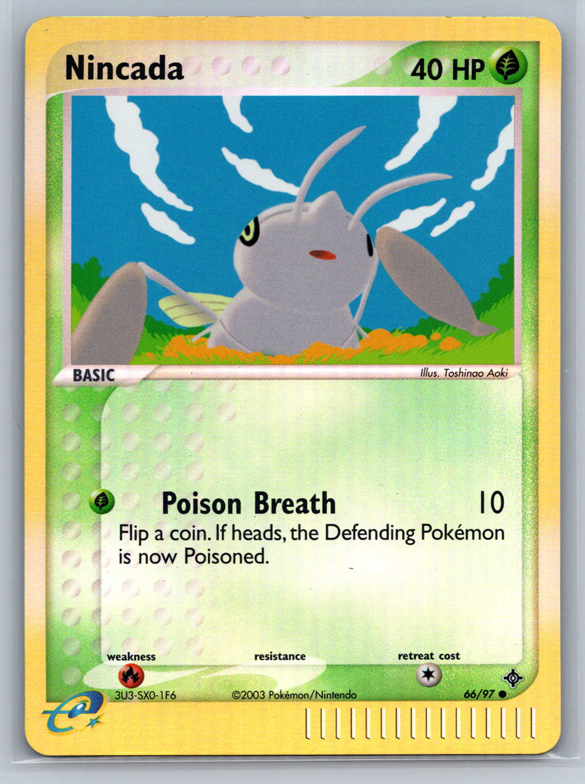 Pokémon TCG Nincada EX Dragon 66/97 Reverse Holo Common NM