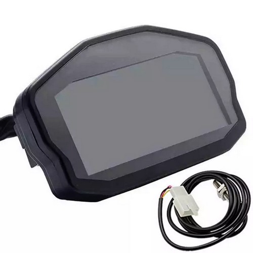 Universal Motorcycle LCD Digital Speedometer Odometer Tachometer KM/H MPH Gauge - Picture 3 of 6