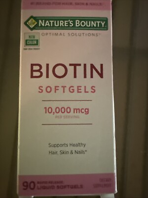 NEW Nature s Bounty Biotin 10,000