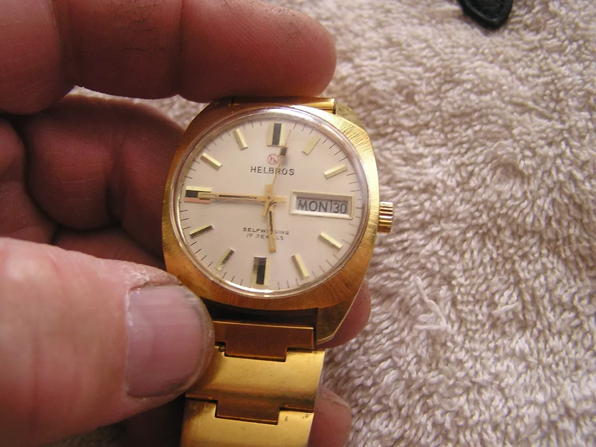 Vintage Helbros Self Winding 17 Jewels Day Date