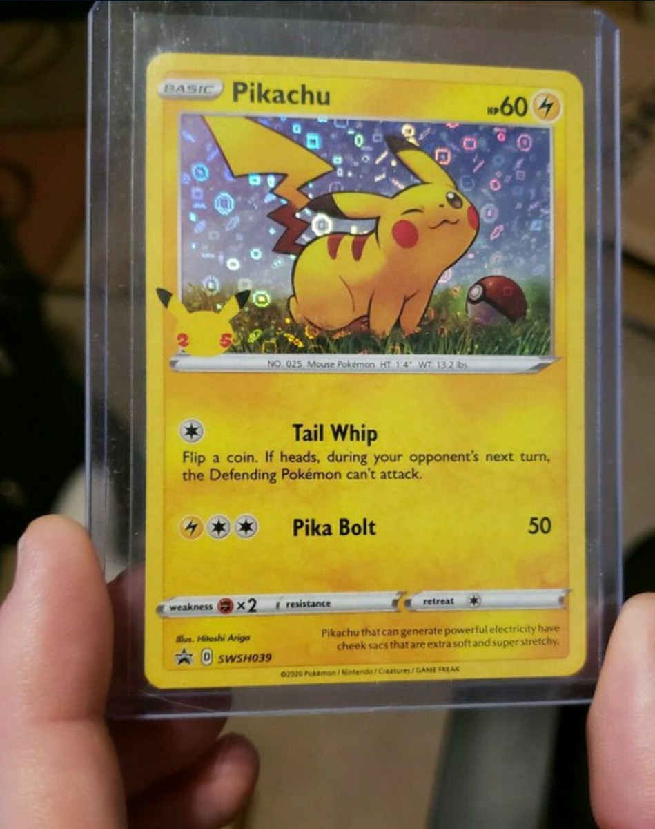 Pokemon 25th Anniversary Promo Pikachu Stamped Holo SWSH039