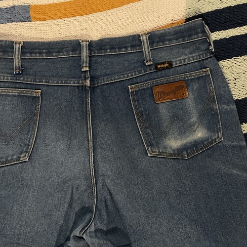 Vintage Wrangler Cowboy Cut Jeans 945DEN 38x32 70s Made in USA Scovill Zipper - Picture 2 of 8