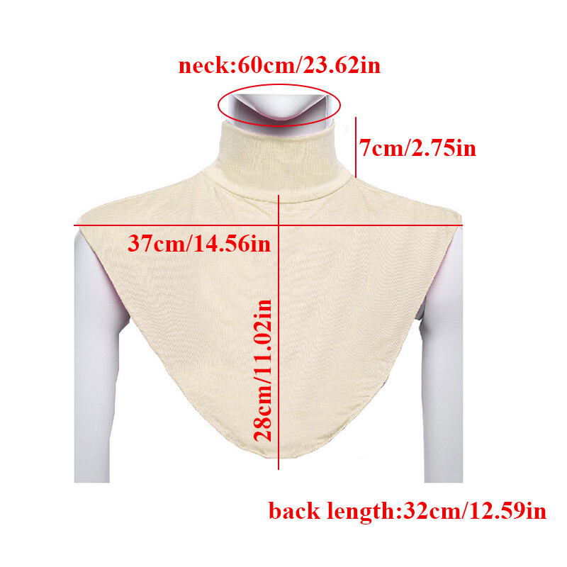 Women Men Modal Fake Mock Neck Bib Dickey Collar Neckline Turtleneck ...
