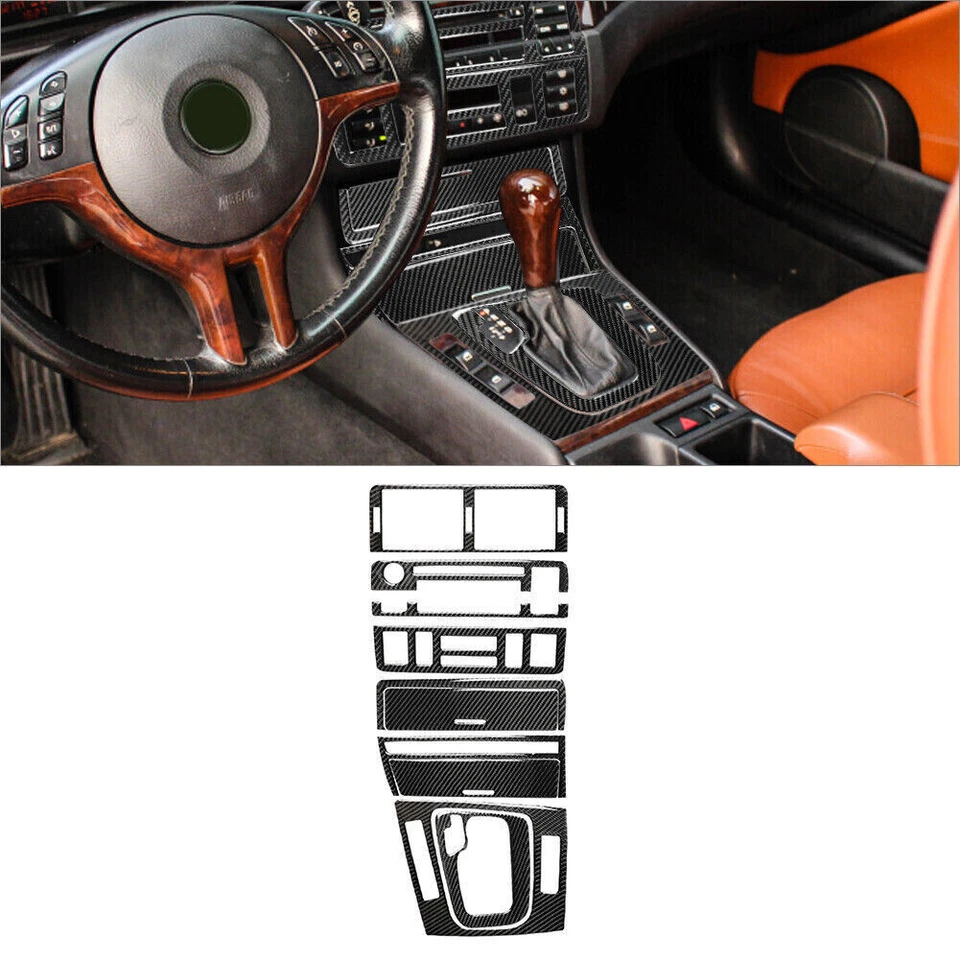 Para BMW Serie 3 M3 E46 1998-05 40 Piezas Fibra de Carbono Interior Completo Kit Cubierta Tapicería Foto 2 de 4