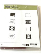 Stampin Up Cling Rubber Stamps Pretty Petites Birthday Hello Thank You No 129642