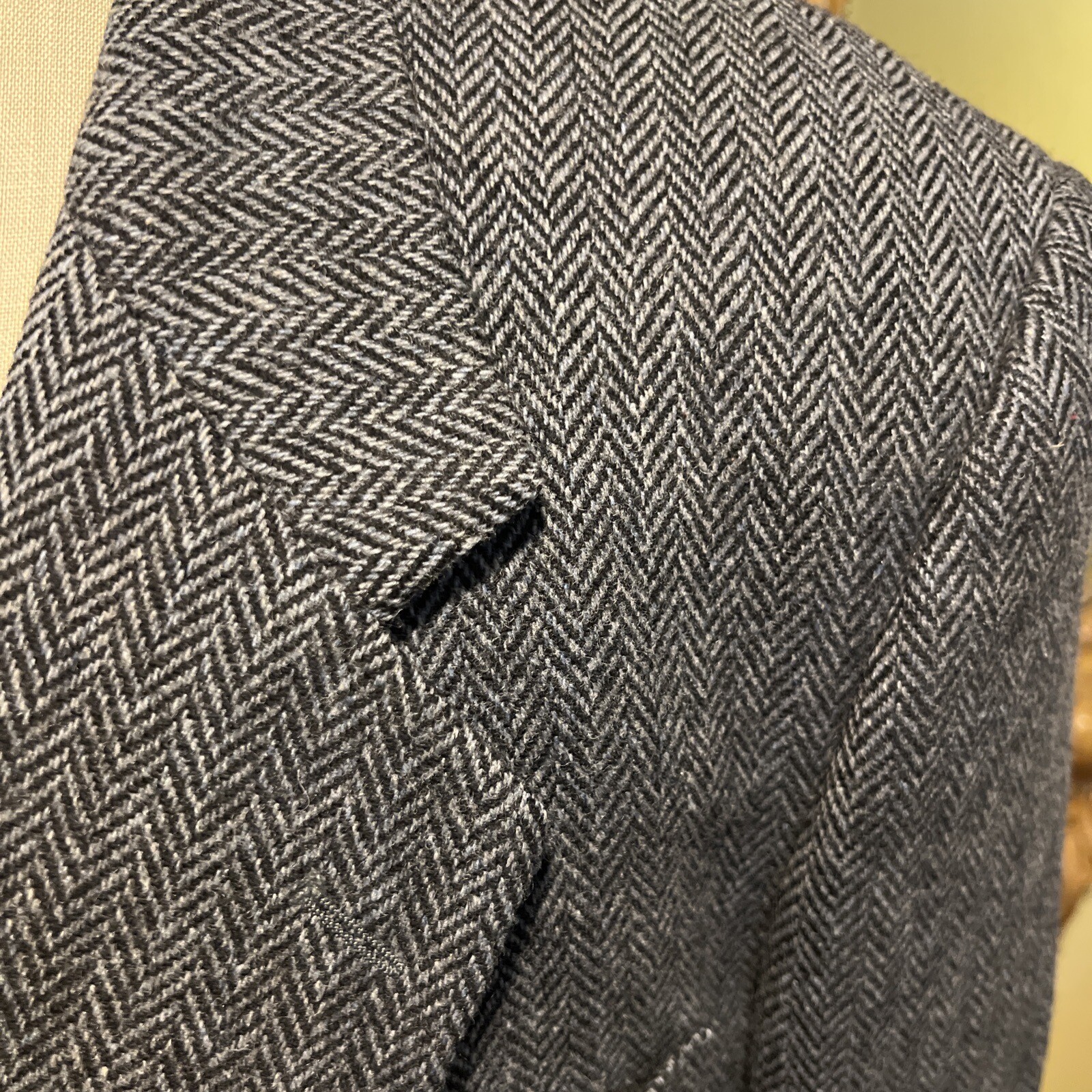 Cappotto blazer da uomo alto YSL Yves Saint Laurent taglia 44 spina di pesce
