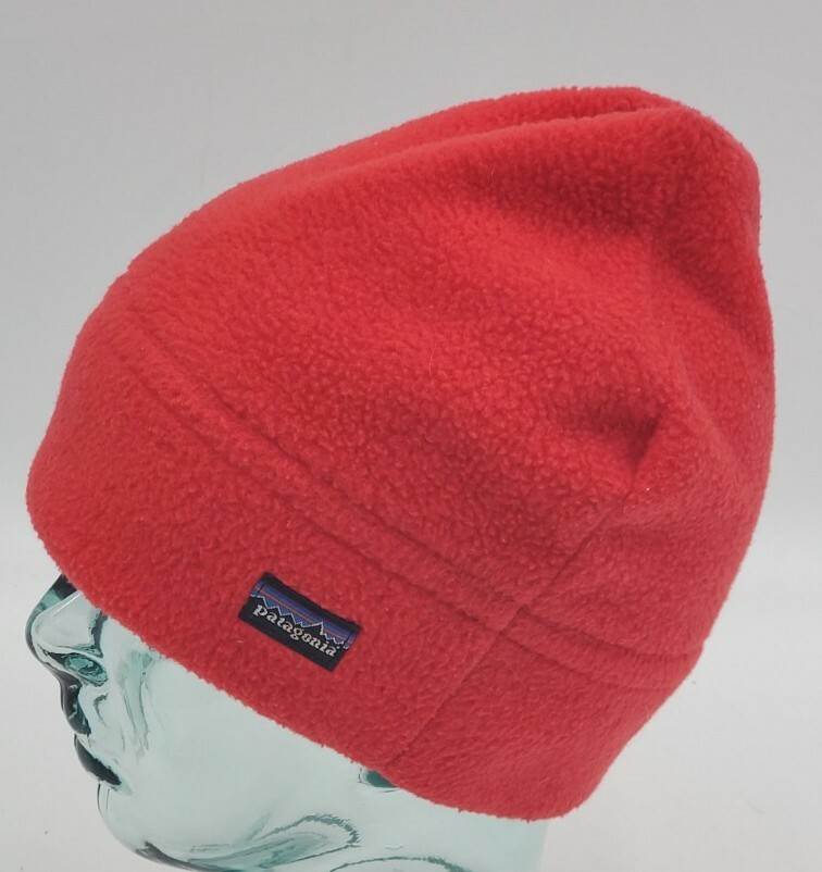 Vintage Patagonia Red Fleece Hat Size M Retro Beanie Cap USA | eBay