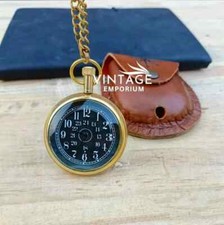 Nautical Vintage American Elgin Look Collectible Antique 2" Brass Pocket Watch