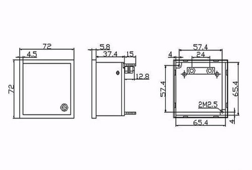 1pc Panel Meter SQ-72 72x72mm AC300V Class 1.5 SD FlashStar Taiwan - Picture 11 of 11