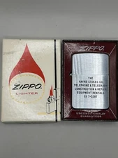 Vintage 1959 Hayne Stokes Co. Zippo Lighter NEW w/ Box & Paperwork