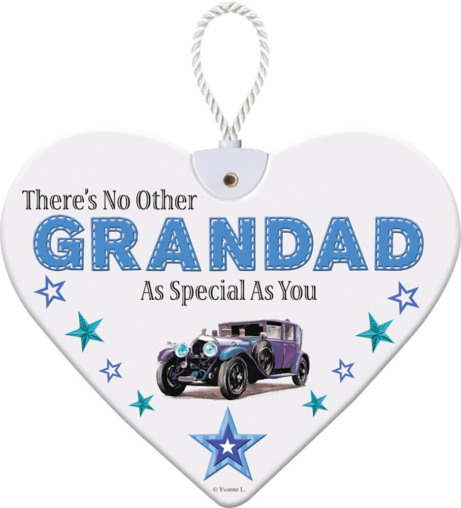 Special Grandad Handcrafted Ceramic Heart Hanging Plaque Boxed Gift Any Occasion
