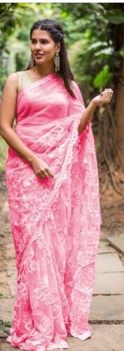 Sari Bluse indischer Netz Sari Designer pakistanisch Party Hochzeit Kleidung brandneu UK - Bild 9 von 9