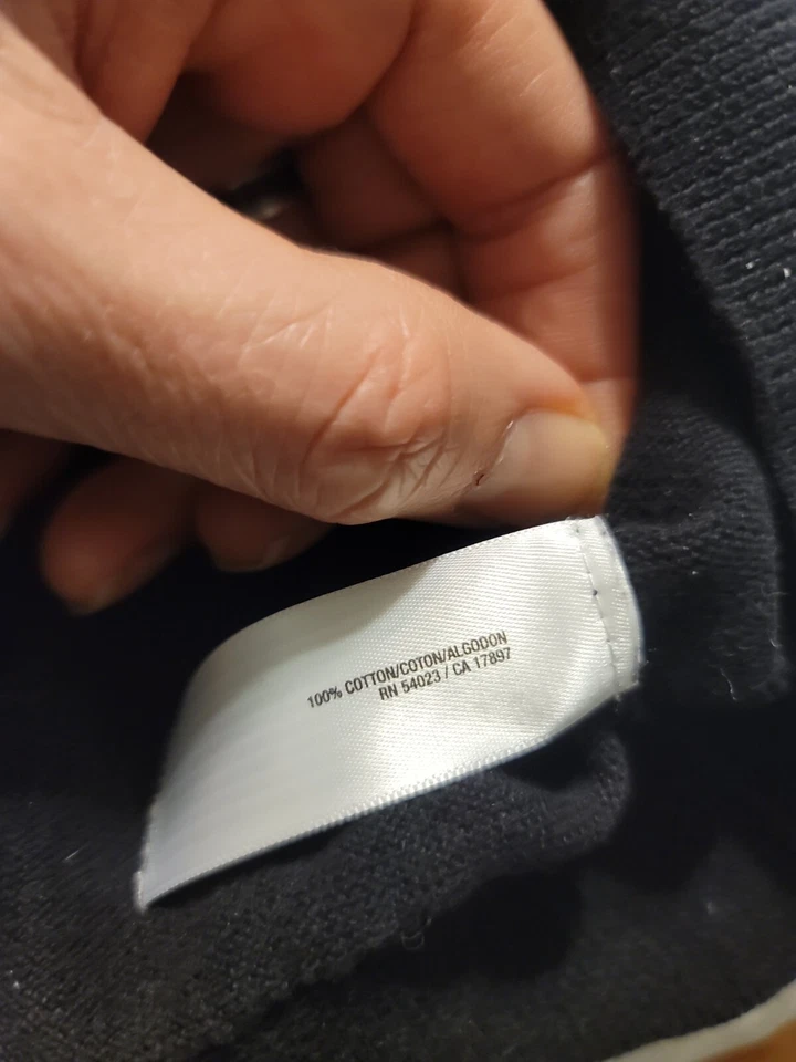 Suéter Argyle negro azul marino antiguo para niños talla S 100 % algodón Foto 4 de 4