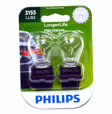 Philips LongerLife 3155 20.48W Two Bulb DRL Daytime Light Replacement Lamp Stock