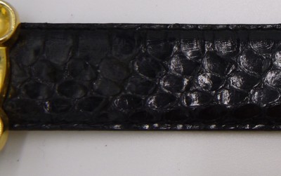 Vintage Ritz Snake skin belt small black gold buckle | eBay display picture 3