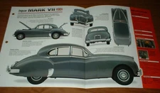 1954 JAGUAR MARK VII SPEC SHEET BROCHURE PHOTO POSTER PRINT INFO 54 50 51-57