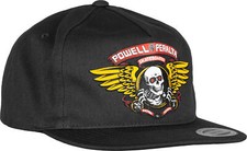 Powell Peralta WINGED RIPPER Snapback Skateboard Hat BLACK