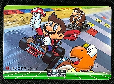 Super Mario Bros. Kart Card Banpresto Nintendo 1993 F/S from Japan