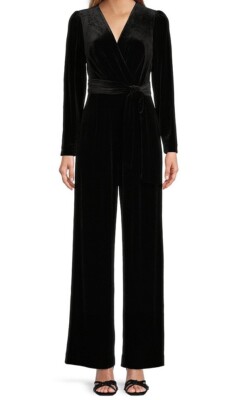 ANTONIO MELANI MIRANDA ONE-PIECE JUMPSUIT VELVET BLACK SIZE
