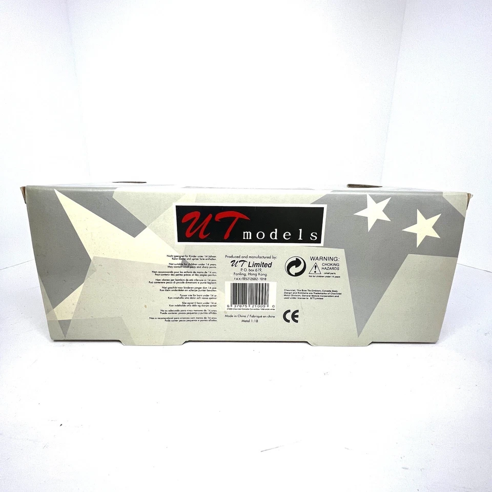 VERY RARE 1/18 UT Models 1998 Chevrolet Corvette Convertible Arctic White - Image 4 of 4